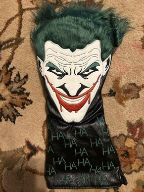 Set of 3 Joker Themed Golf Club Headcover in Green and Black